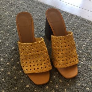 Zara Yellow Block Heels